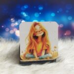 زیر لیوانی چوبی - طرح دختر - فروشگاه هومچی